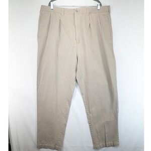Polo Ralph Lauren Mens Khaki Pleated Chinos Pants Size 42x34 Cotton